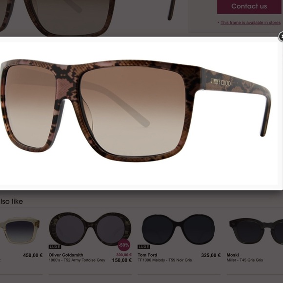 New Jimmy Choo roxanne leopard Sunglasses - Picture 3 of 7